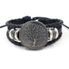 Wholesale Vintage Tree of Life Leather Beaded Bracelet