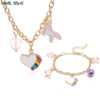 16699308311_455272578 Wholesale Rainbow Heart Drip Oil Alloy Pendant Bracelet