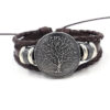 Wholesale Vintage Tree of Life Leather Beaded Bracelet