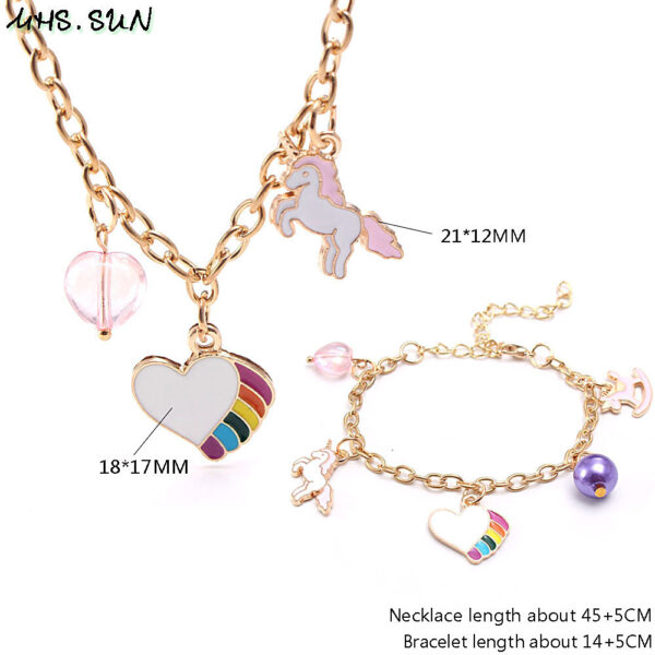 16752889682_455272578 Wholesale Rainbow Heart Drip Oil Alloy Pendant Bracelet