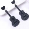 16935848432_80763289 Wholesale Vintage Classical Guitar Acrylic Ear Studs