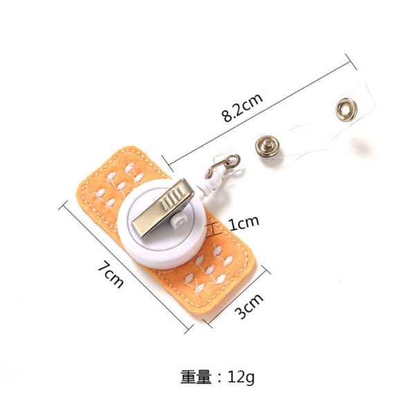 Wholesale Badge Reels Fabric Smiley Face Retractable Keychain