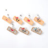 Wholesale Badge Reels Fabric Smiley Face Retractable Keychain