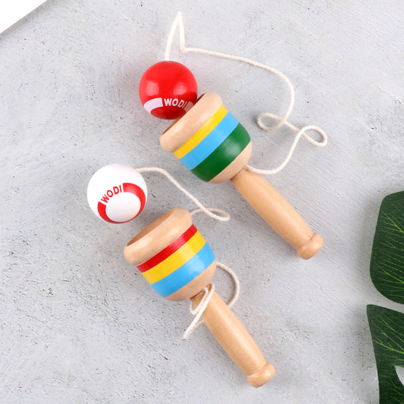 Wholesale Wooden Skill C WD15 Sword Ball Hand Eye Coordination Toy Traditional Game