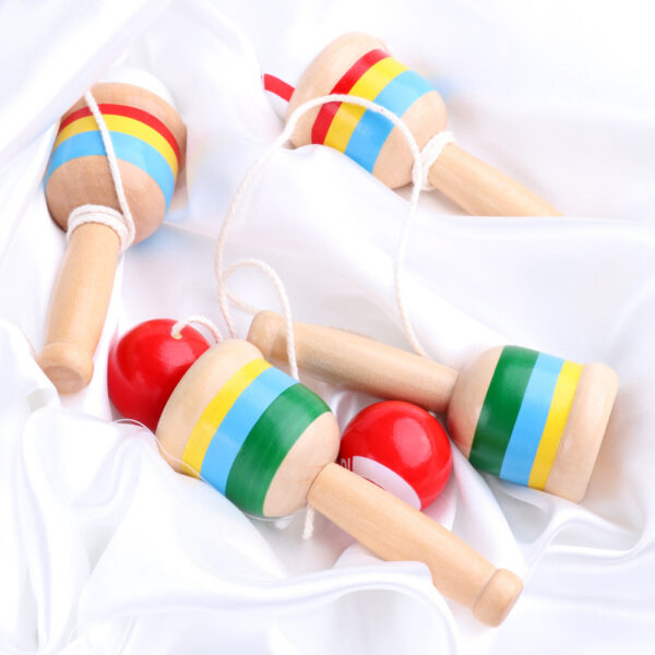 Wholesale Wooden Skill Cup WD15 Sword Ball Hand Eye Coordination Toy Traditional Game