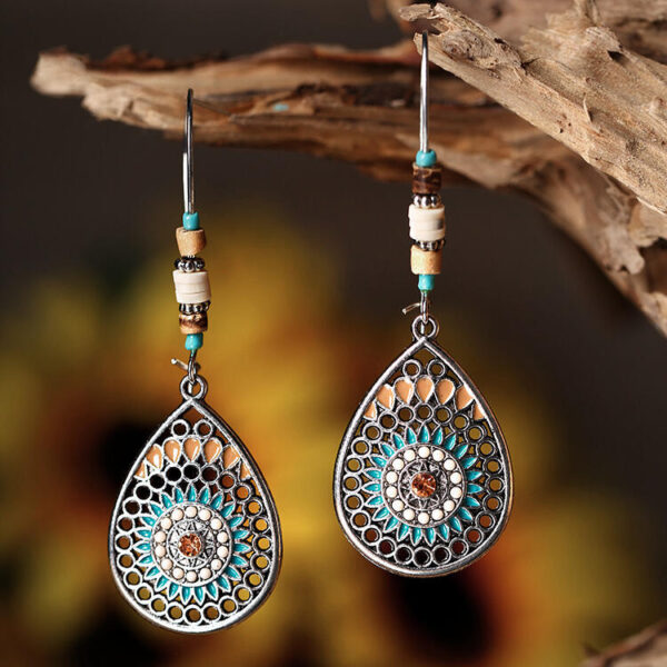 17057982570_221468121 Wholesale Bohemian Hollowed-out Drops Alloy Earrings