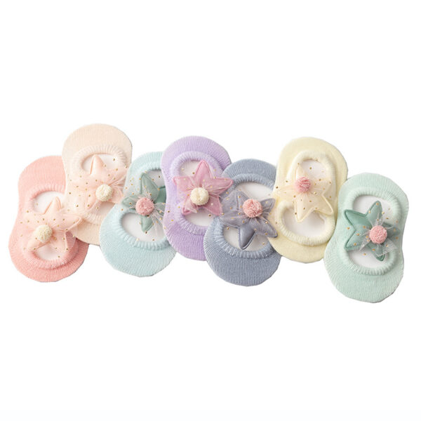 Wholesale Hollow Flower Dot Glue Non-slip Bow Knot Children Socks