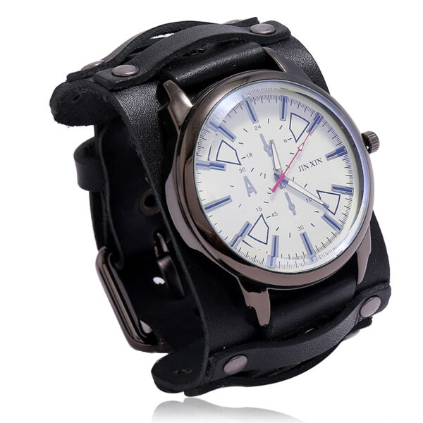 Wholesale Cowhide Adjustable Men's Leather Bracelet Watches