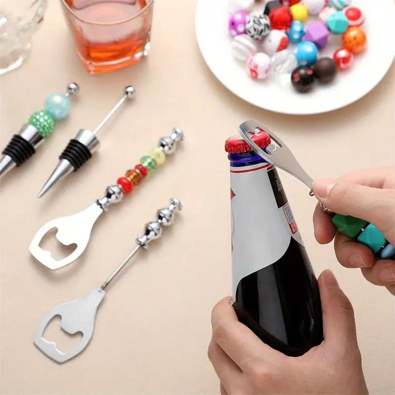 Wholesale Beadable Utensils DIY Stainless Steel Bottle Opener