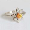 Wholesale Flowers Daisy Zircon Rings Alloy