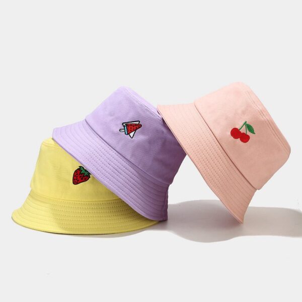 17257988586_1510934832 Wholesale Cotton Fruit Pattern Embroidery Bucket Hat