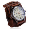 Wholesale Cowhide Adjustable Men's Leather Bracelet Watches