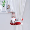 Wholesale Non-woven Christmas Striped Hat Forest Old Man Side Holding Curtain Buckle Door Hanging