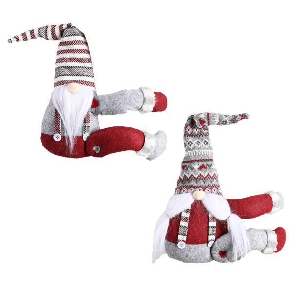 Wholesale Non-woven Christmas Striped Hat Forest Old Man Side Holding Curtain Buckle Door Hanging