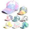 17472142293_812118984 Wholesale Cotton Tie Dye Gradient Baseball Caps