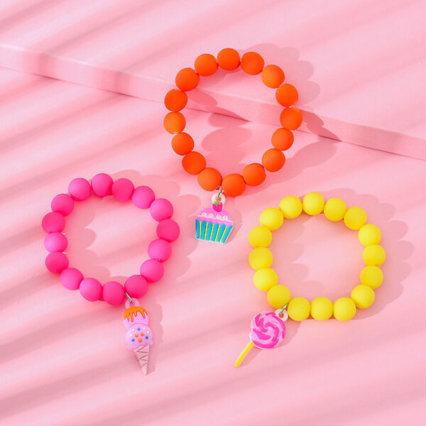 Wholesale Macaron PVC Beads Bracelet Set of Three