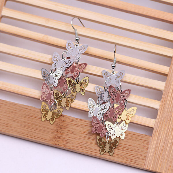 1750958848_346949912 Wholesale Fashionable Temperament Butterfly Colorful Small Nine Pieces of Earrings