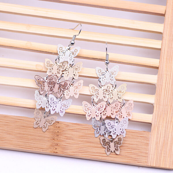 1750958856_346949912 Wholesale Fashionable Temperament Butterfly Colorful Small Nine Pieces of Earrings