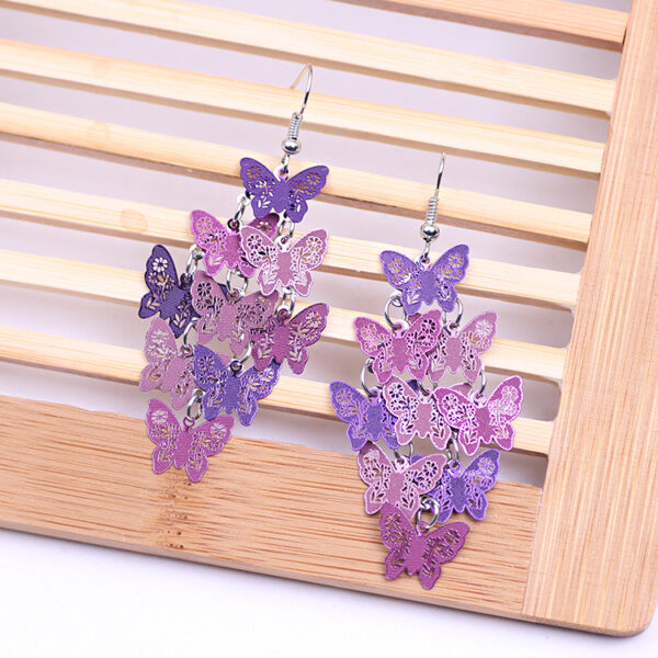 1750958860_346949912 Wholesale Fashionable Temperament Butterfly Colorful Small Nine Pieces of Earrings
