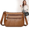 Wholesale PU Soft Leather Multi-layer Large Capacity Single Shoulder Crossbody Bags