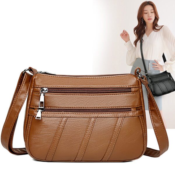 Wholesale PU Soft Leather Multi-layer Large Capacity Single Shoulder Crossbody Bags