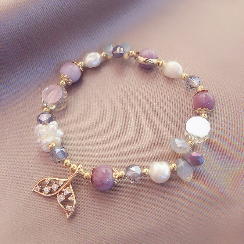 Wholesale Mermaid Tail Crystal Beaded Bracelet