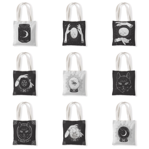 Wholesale Witchcraft Dark Horror Canvas Bag