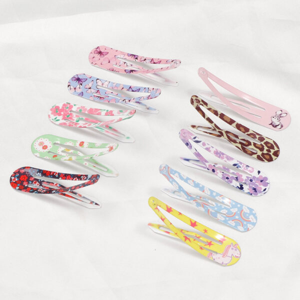 Wholesale Painted Water Drop Candy Color Kids Hair Clips