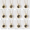 Wholesale Golden Zodiac Sign Coin Clavicle Chain Sweater Chain