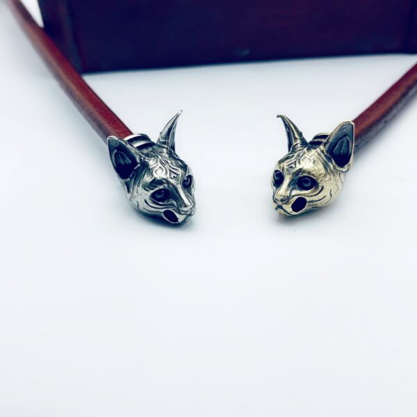 18060810473_1601153595 Wholesale Egyptian Cat Genuine Leather Bracelets Made of Brass Old Bracelets