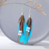 Wholesale Bohemian Tassel Beads Feather Earrings
