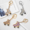 Wholesale Creative Diamond Skating Shoes Metal Keychain