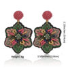 18114247232_1476080359 Wholesale Embroidery Flower Shape Mixed Material Earrings
