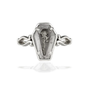 18125992415_669369530 Wholesale Goth Theme Vintage Rose Coffin Alloy Rings