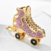 Wholesale Creative Diamond Skating Shoes Metal Keychain