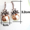 Wholesale Vintage Creative Pearl Sunflower Diamond Earrings