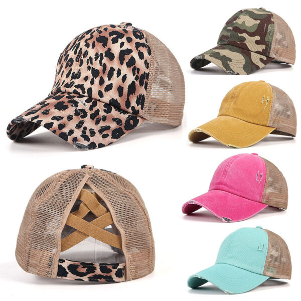 18290051208_11686372 Wholesale Cotton Outdoor Sun Hat Solid Color Leopard Print Mesh Cap Baseball Cap