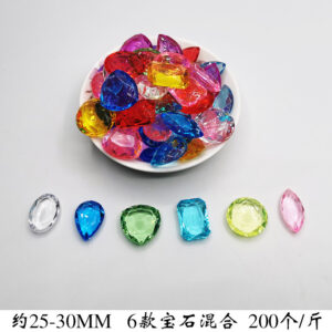 Mixed color 6 gems (200/kg)