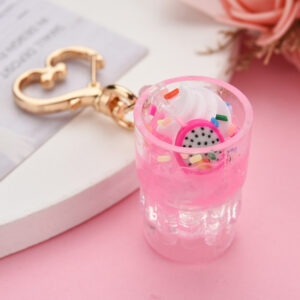 Pink / Love buckle + fruit milk tea cup