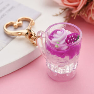 Purple / Love buckle + fruit milk tea cup