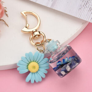 Sapphire Blue / Moon buckle + bottle + flower