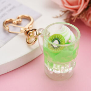 Light green / Love buckle + fruit milk tea cup