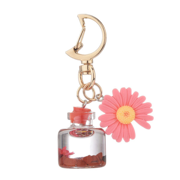 18470680689_707145485 Wholesale Moon Buckle Small Chrysanthemum Oil Quicksand Acrylic Keychains