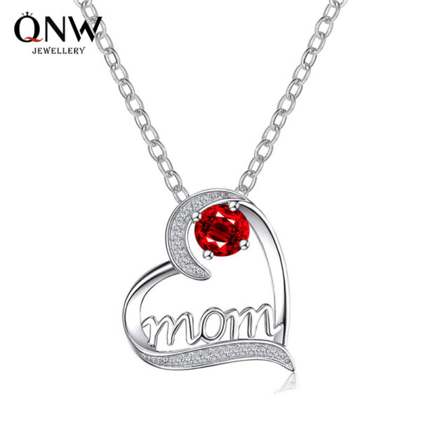 18513630679_2130544268 Wholesale Mother's Day Gift Love Letter Heart-shaped Mom Necklace