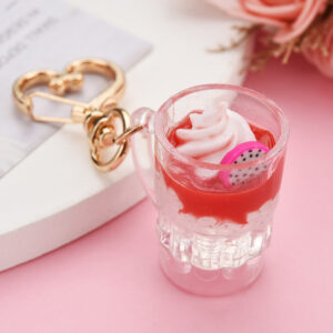 Red / Love buckle + fruit milk tea cup