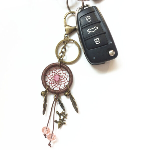 Wholesale Dreamcatcher Feather and Other Mixed Materials Keychains