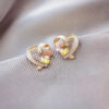 Wholesale Heart Shape Pearl Crystal Earrings
