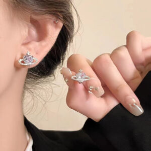 Wholesale Planet Heart Zirconia Earrings