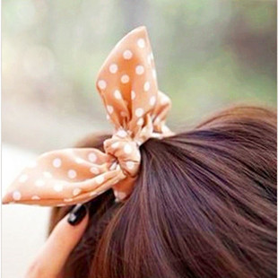 Wholesale Rabbit Ears Fabric Hair Tie