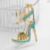 Wholesale Creative Rhinestone High Heels Hollowed Out Metal Keychain
